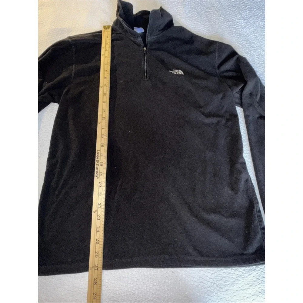 The North Face TKA 100 Fleece Pullover Black 1/4 Zip Mens Large Lightweight Hike